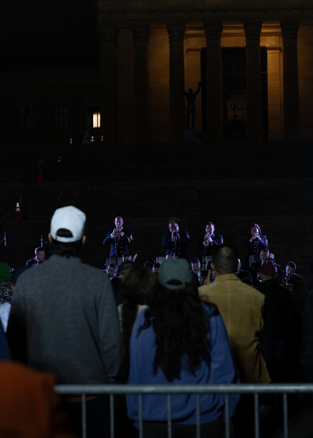 Philadelphia Art Museum hosts Navy Band Commodres for Navy 250