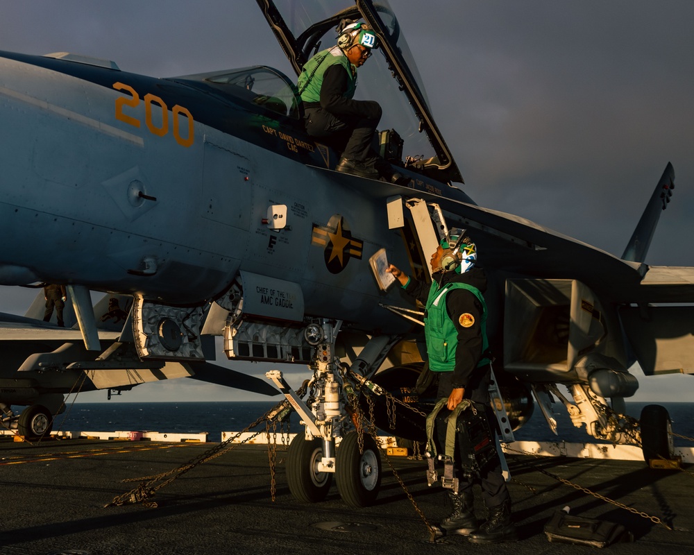 VFA-213 Sailors Conduct Maintenance