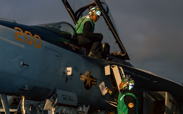 VFA-213 Sailors Conduct Maintenance