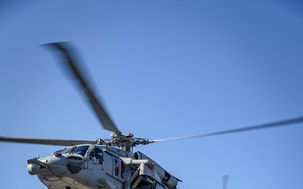 USS Gerald R. Ford (CVN 78) Conducts Replenishment-at-Sea in the Mediterranean Sea