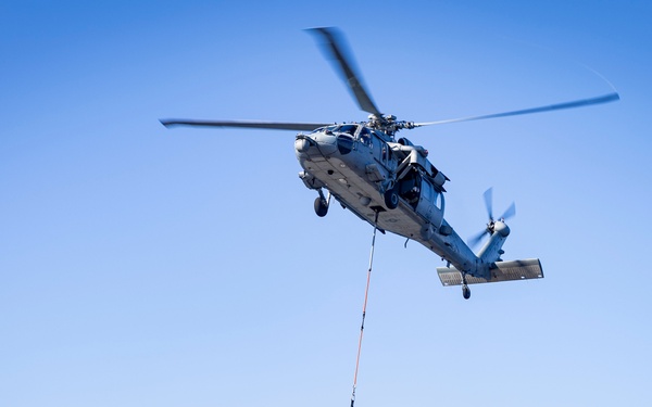 USS Gerald R. Ford (CVN 78) Conducts Replenishment-at-Sea in the Mediterranean Sea