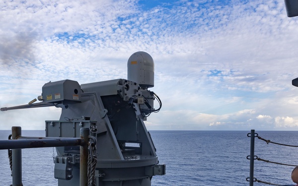 USS Gerald R. Ford (CVN 78) Conducts a Live-Fire Gunnery Exercise