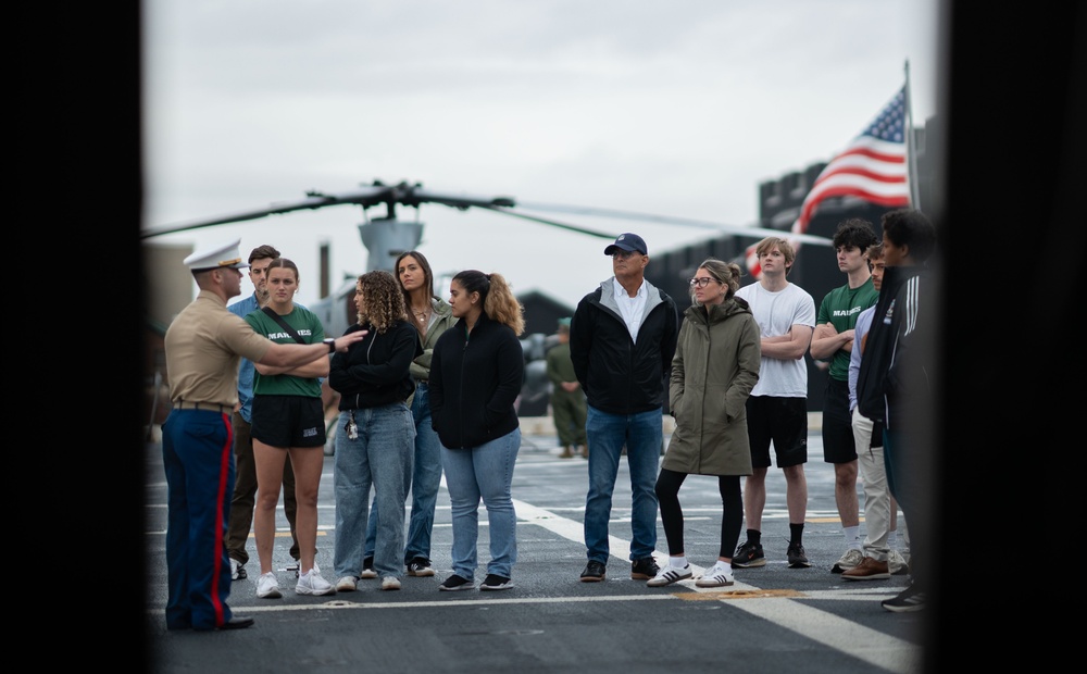 USS Arlington (LPD 24) hosts public tours during Navy and Marine Corps 250