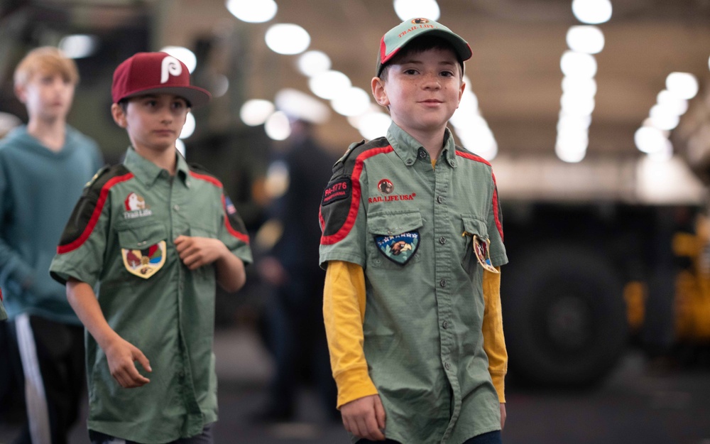 USS Arlington (LPD 24) hosts public tours during Navy and Marine Corps 250