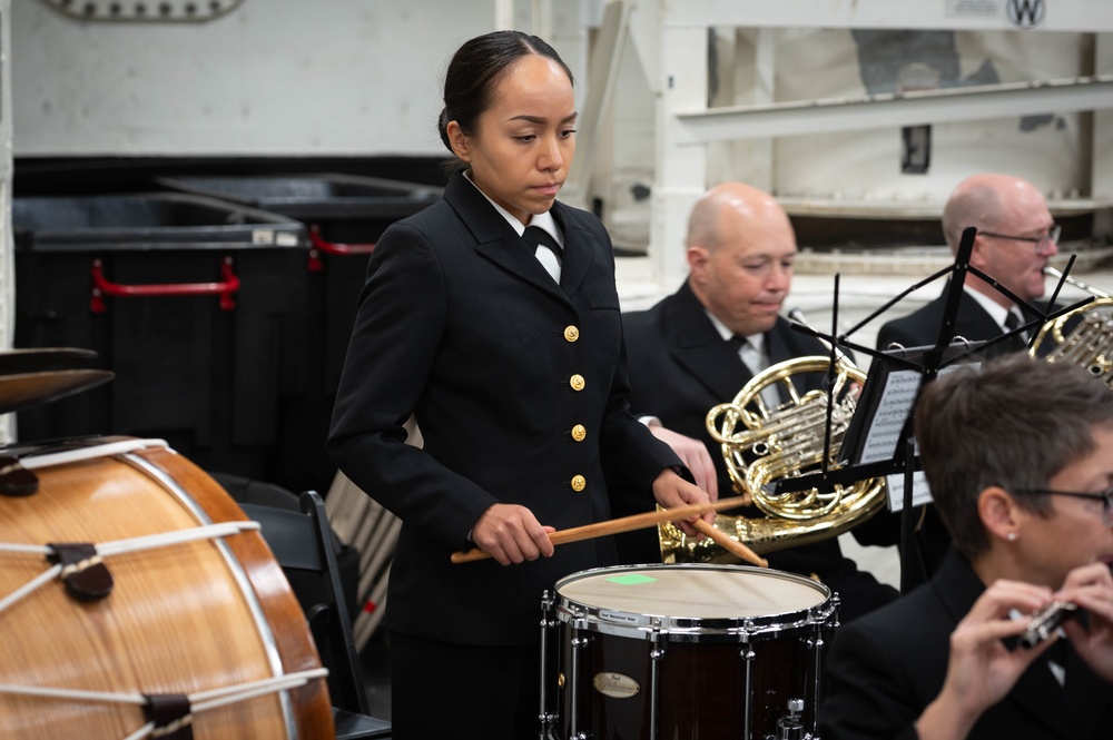 U.S. Navy Band Performs at Admiral's Reception