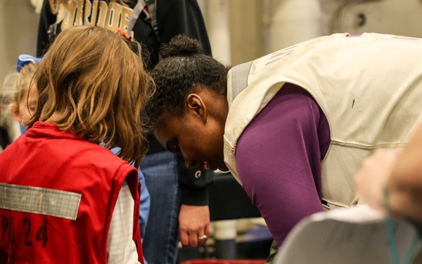 Girl Scouts Tour USS Arlington