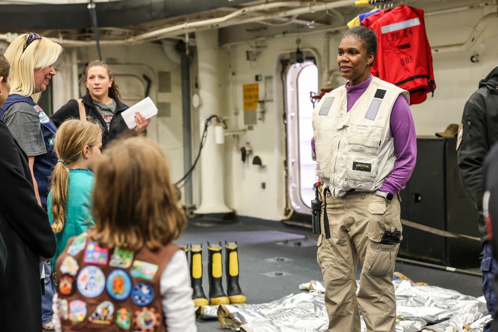 Girl Scouts Tour USS Arlington Girl Scouts Tour USS Arlington