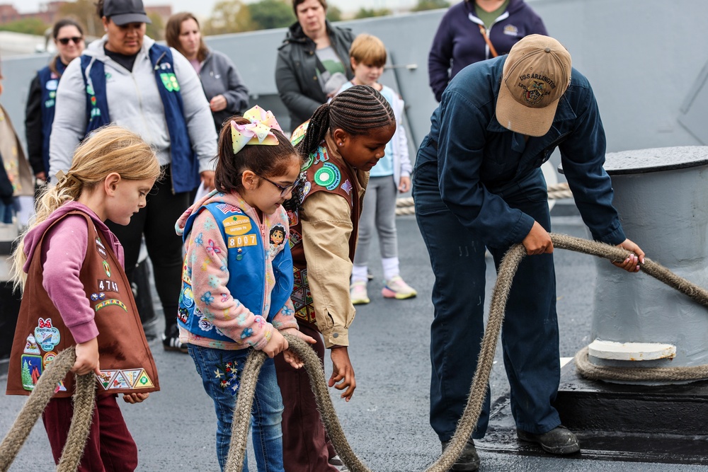 Girl Scouts Tour USS Arlington Girl Scouts Tour USS Arlington