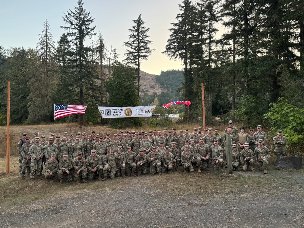 Oregon military members and ROTC students take part in the Norwegian Foot March