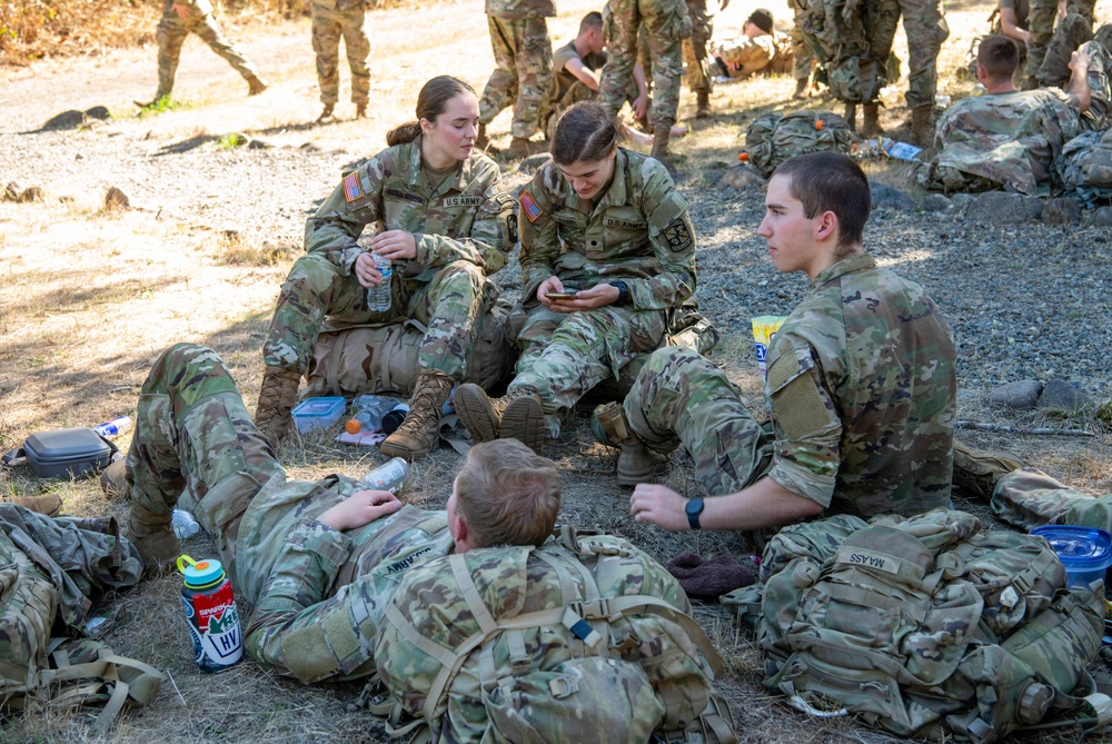Oregon military members and ROTC students take part in the Norwegian Foot March