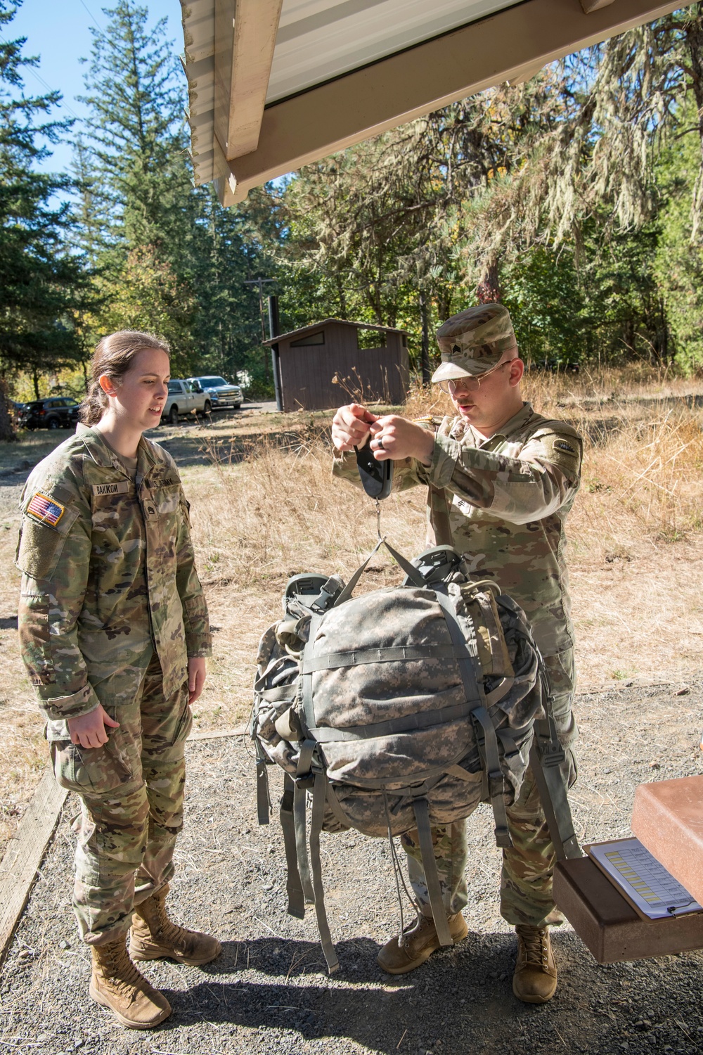 Oregon military members and ROTC students take part in the Norwegian Foot March