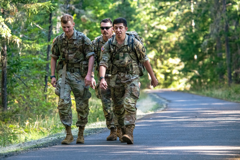Oregon military members and ROTC students take part in the Norwegian Foot March