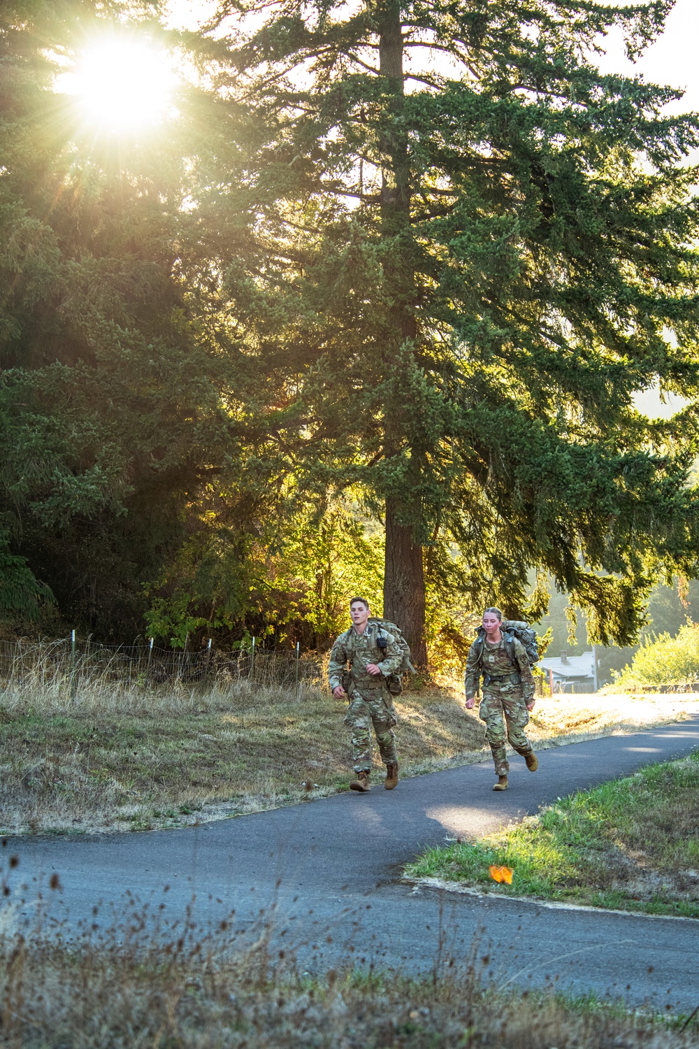 Oregon military members and ROTC students take part in the Norwegian Foot March