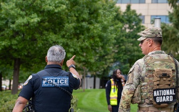 Soldiers respond to a shooting incident