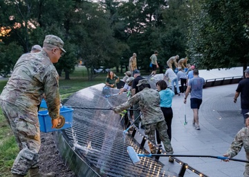 Federal Workers and National Guardsmen Work Together