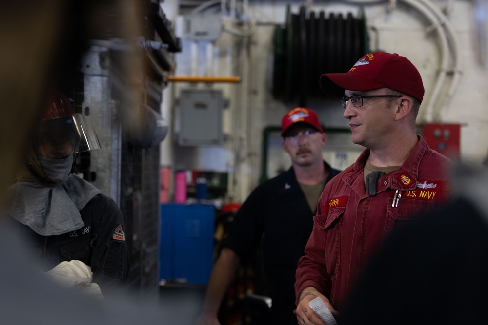 USS Iwo Jima Sailors Conduct a Damage Control Drill USS Iwo Jima Sailors Conduct a Damage Control Drill