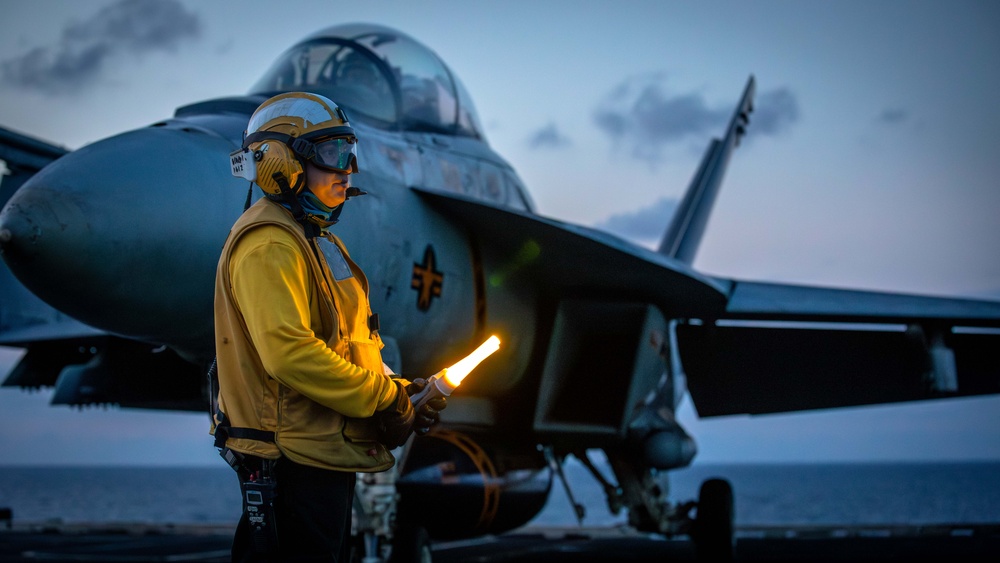 USS Gerald R. Ford (CVN 78) Night Flight Operations