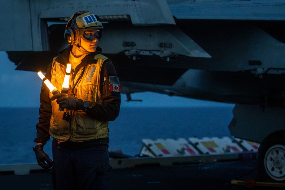 USS Gerald R. Ford (CVN 78) Night Flight Operations