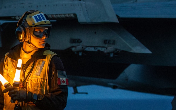 USS Gerald R. Ford (CVN 78) Night Flight Operations