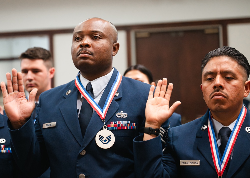 349th Air Mobility Wing NCO and SNCO Induction Ceremony
