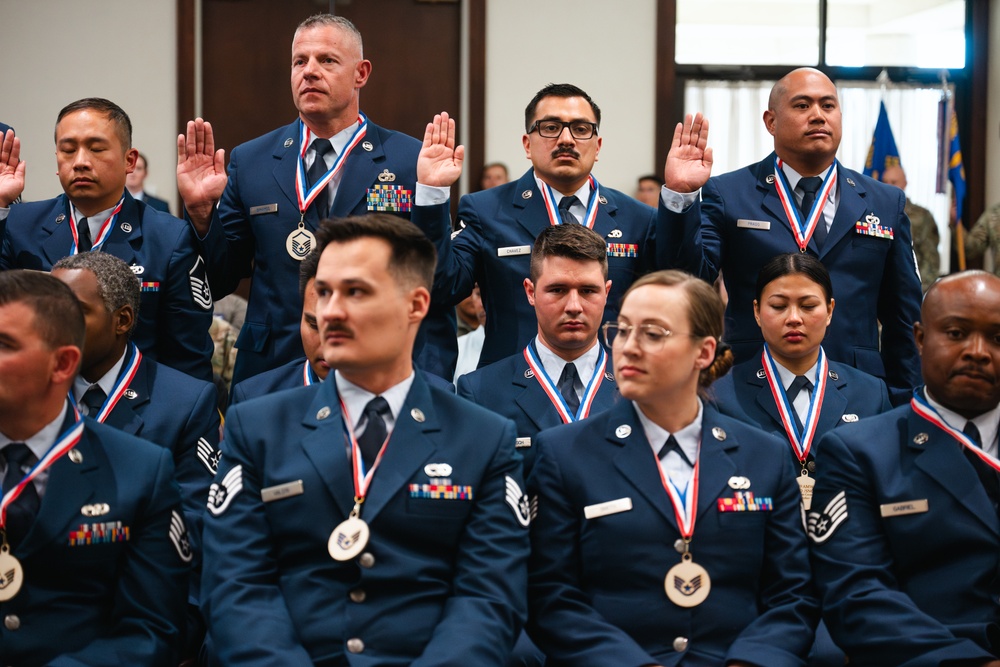 349th Air Mobility Wing NCO and SNCO Induction Ceremony