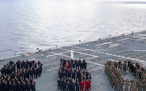 Pacific Partnership 2025 Multinational Service Members Celebrates the U.S. Navy's 250th Birthday