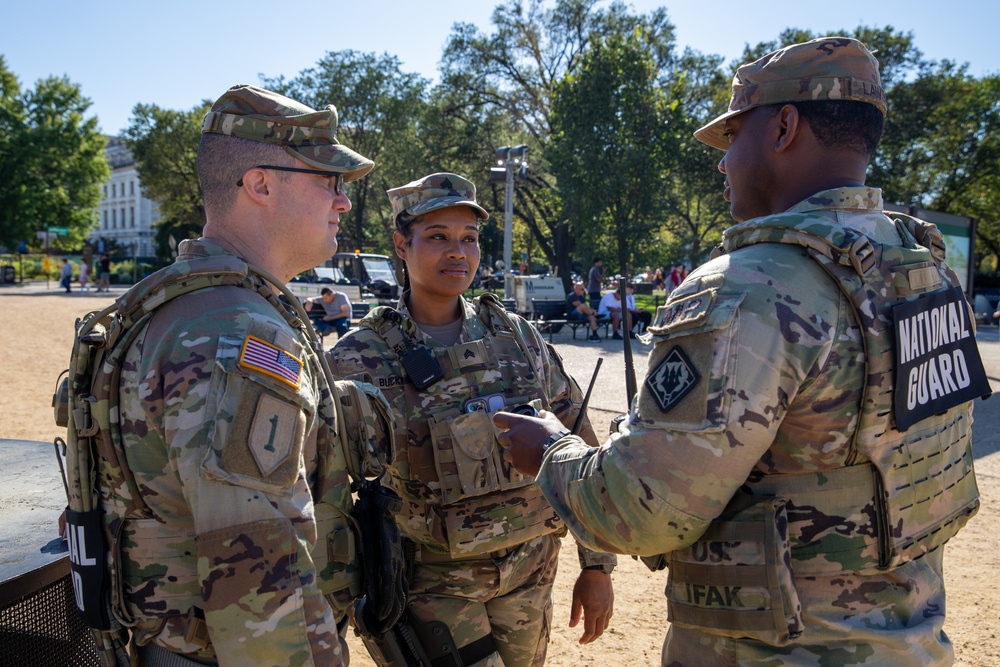 Mississippi Army National Guard Soldiers on patrol