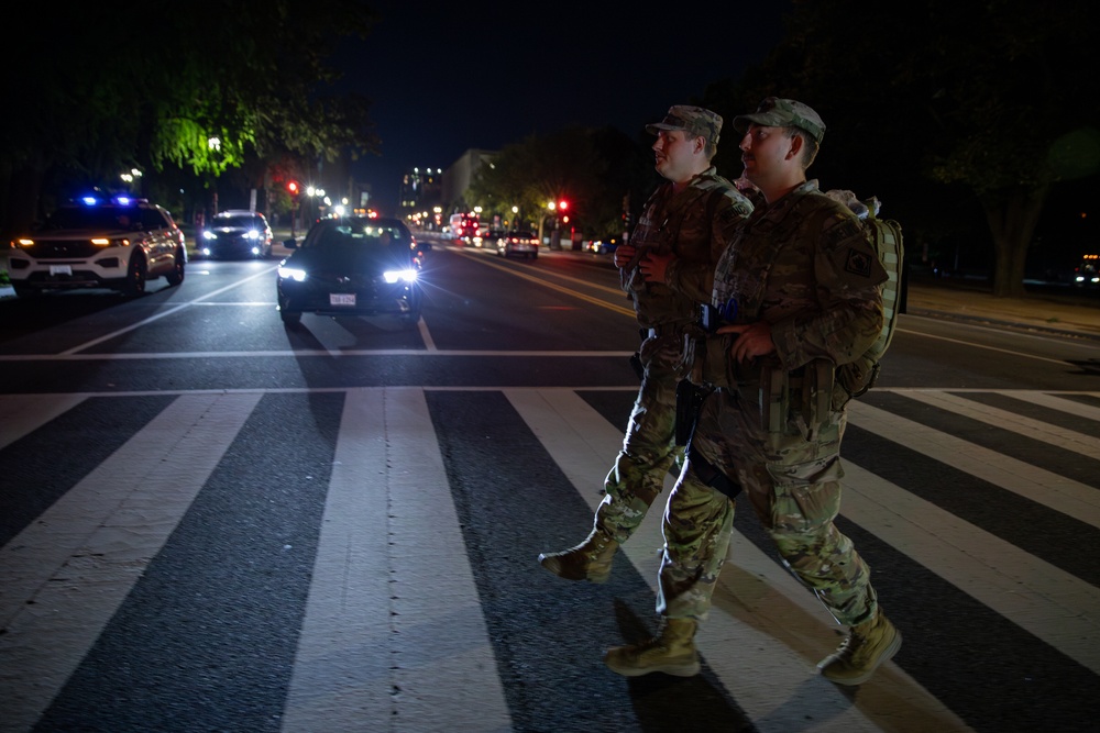 Mississippi Army National Guard Soldiers patrol Washington D.C.