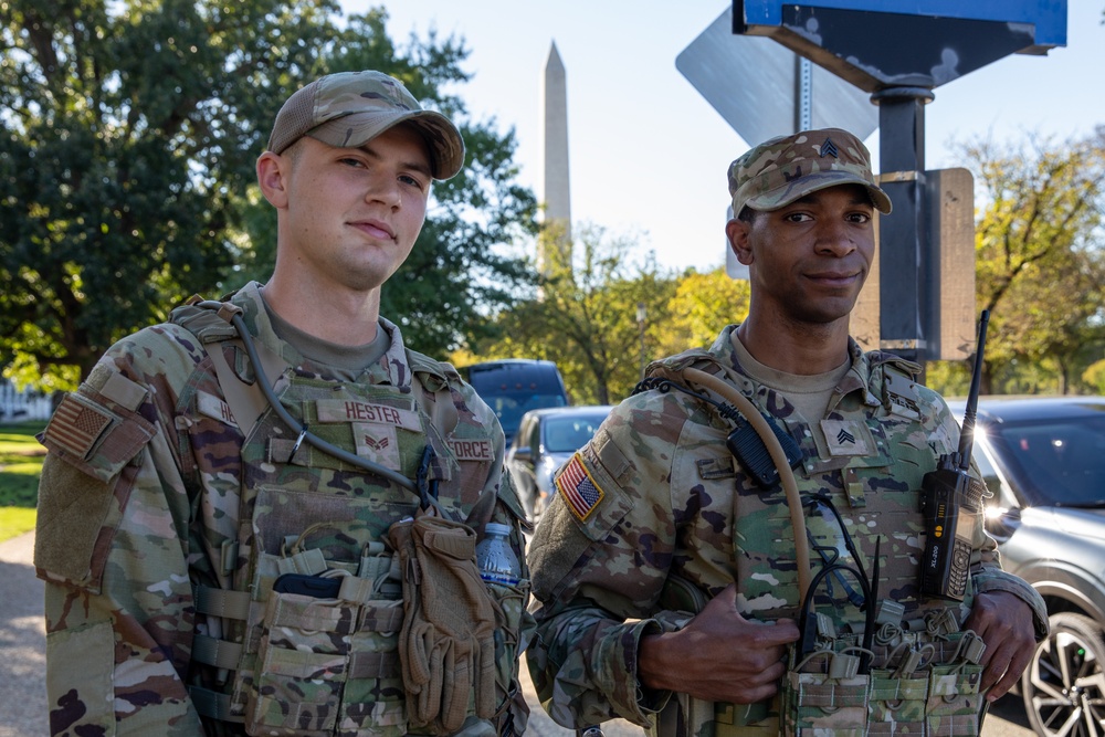 Mississippi National Guard Troops patrol on the National Mall