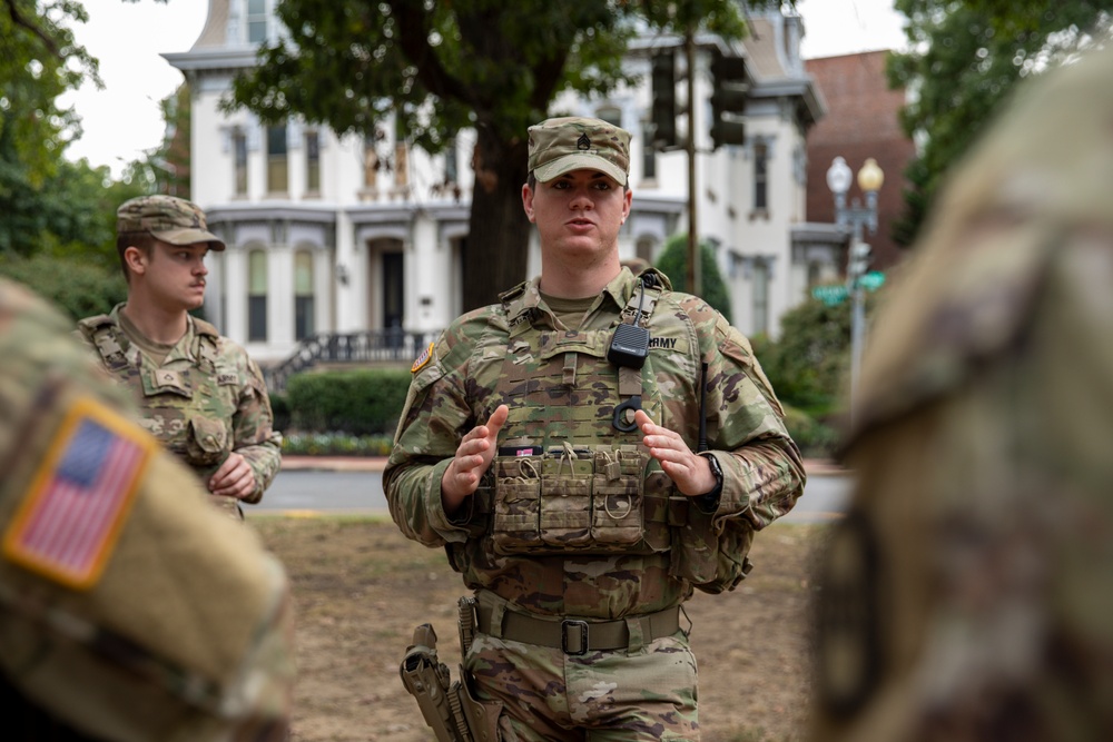 S.C. National Guard Soldiers Patrol Logan Circle