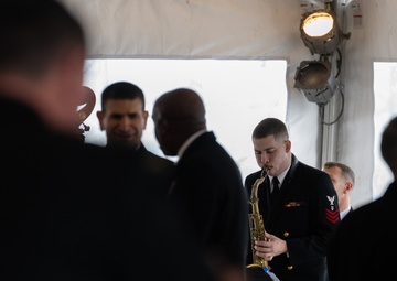 Navy Jazz Combo supports CNO steel beach at Battleship New Jersey