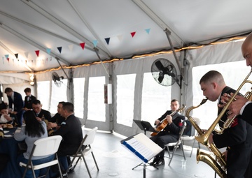 Navy Jazz Combo supports CNO steel beach at Battleship New Jersey