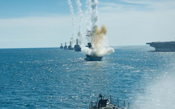 USS Gonzalez Participates in Historic Navy 250th Anniversary Celebration at Sea