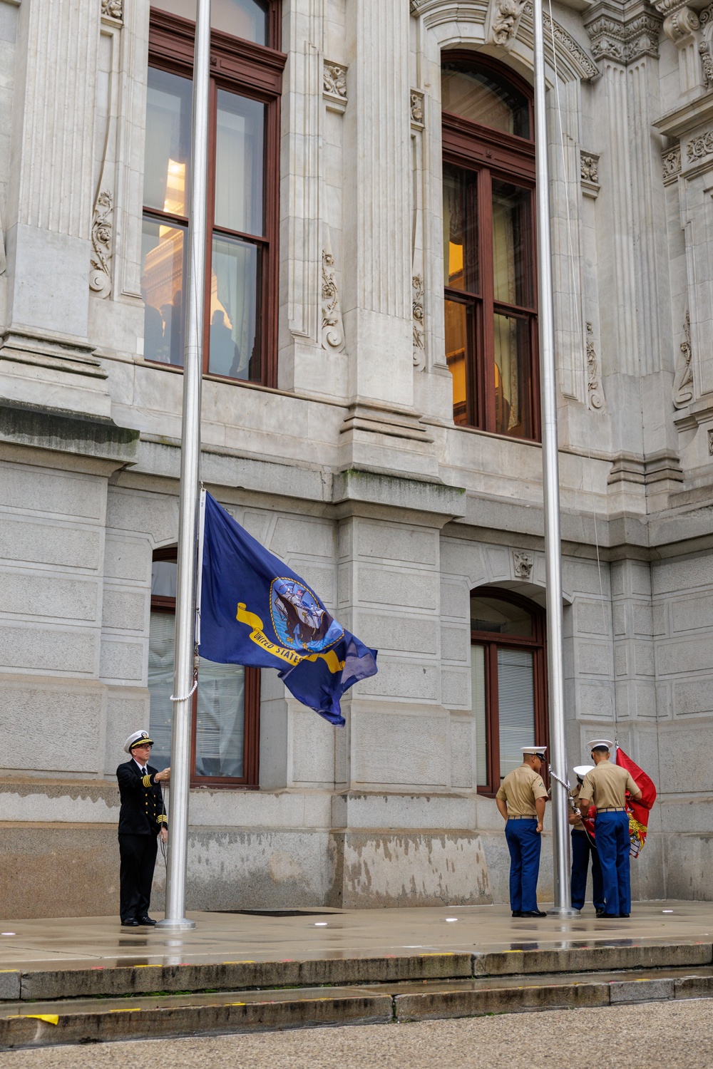 Navy and Marine Corps 250 CNO Delivers Navy Birthday Message at Philadelphia City Hall