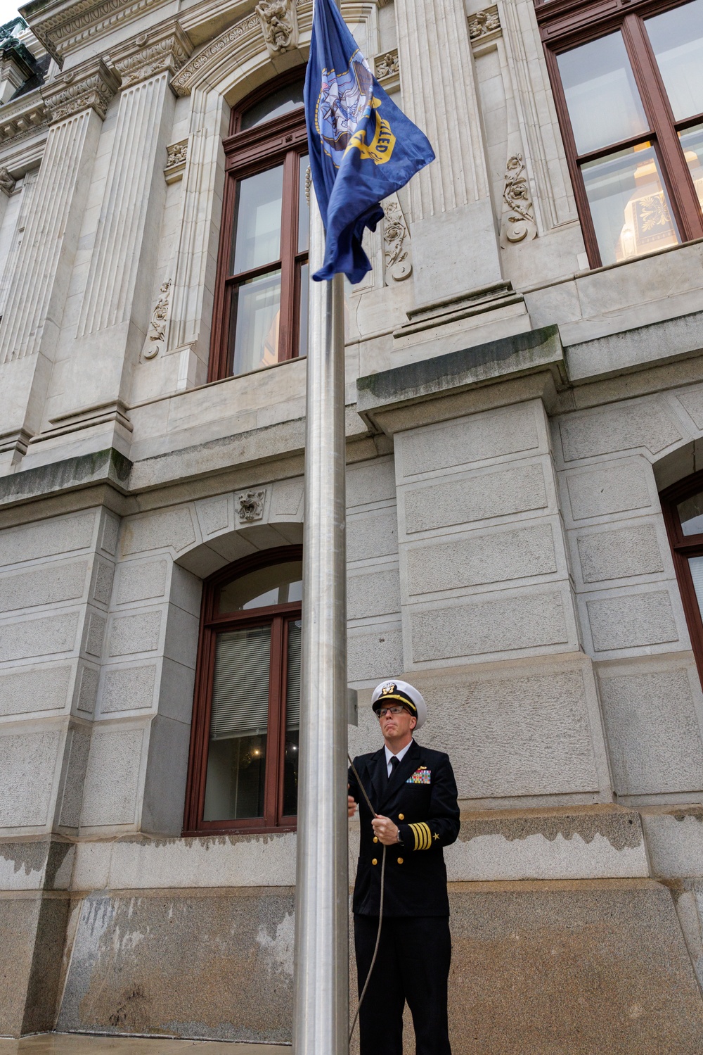 Navy and Marine Corps 250 CNO Delivers Navy Birthday Message at Philadelphia City Hall