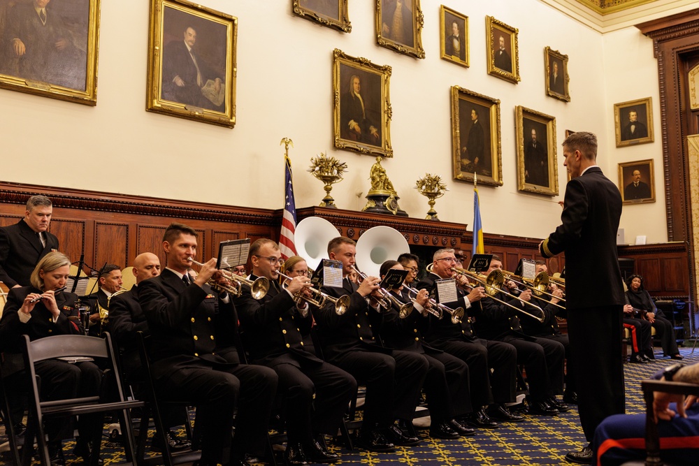 Navy and Marine Corps 250 CNO Delivers Navy Birthday Message at Philadelphia City Hall