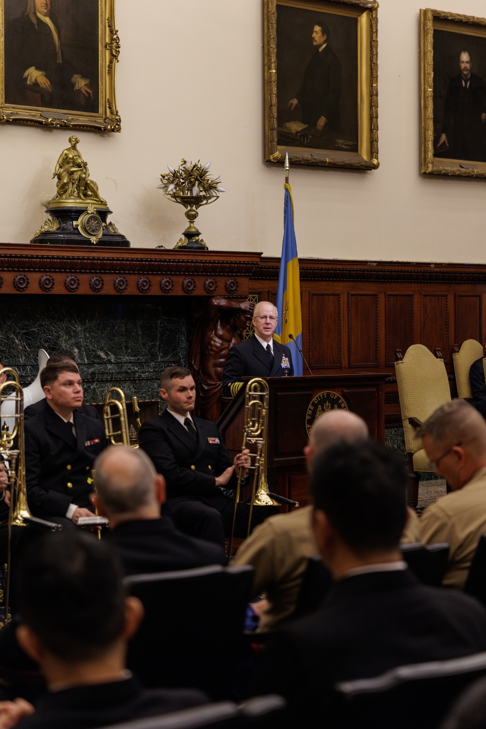 Navy and Marine Corps 250 CNO Delivers Navy Birthday Message at Philadelphia City Hall