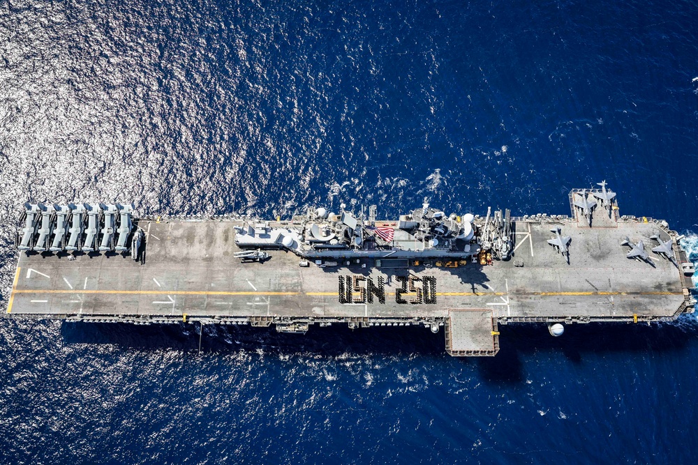 USS Iwo Jima Celebrates Navy 250th Birthday USS Iwo Jima Celebrates Navy 250th Birthday