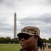 A Mississippi Army National Guard Soldier patrols on the National Mall
