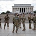 Mississippi National Guard Troops on patrol in front of the Lincoln Memorial