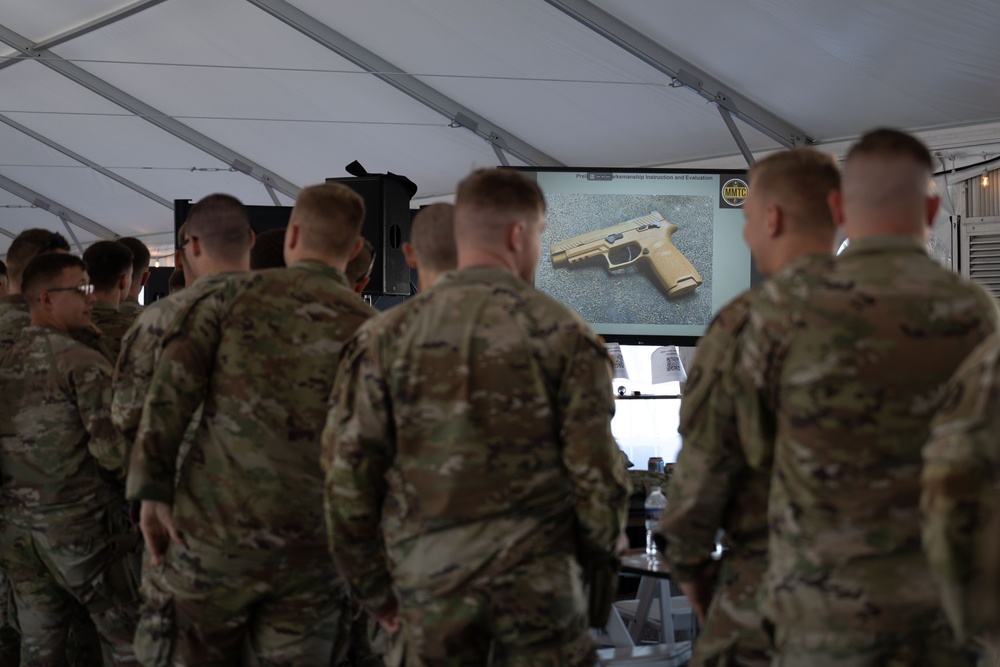 West Virginia Joint Task Force members attend safety training on M17 pistols