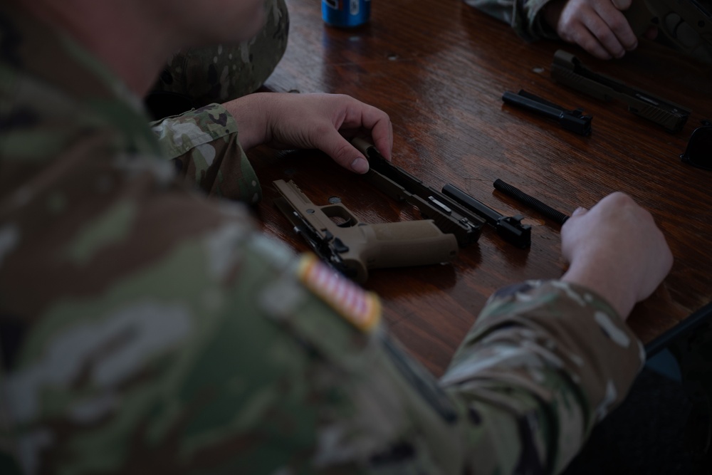 West Virginia Joint Task Force members attend safety training on M17 pistols