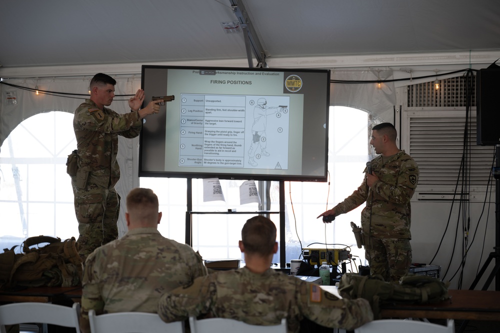 West Virginia Joint Task Force members attend safety training on M17 pistols