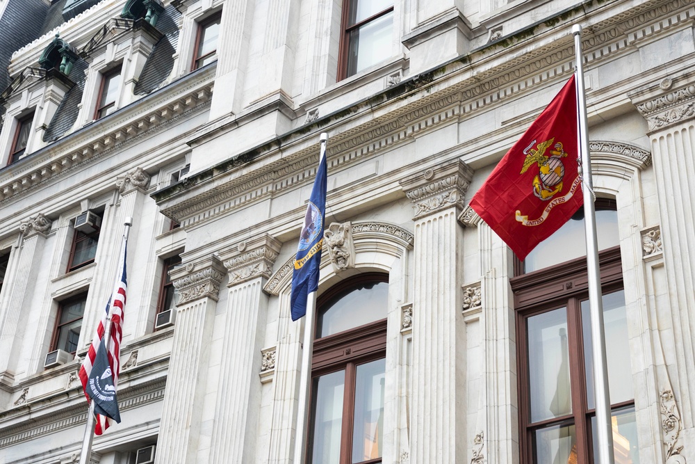 NMC 250 Philadelphia: Flag raising ceremony