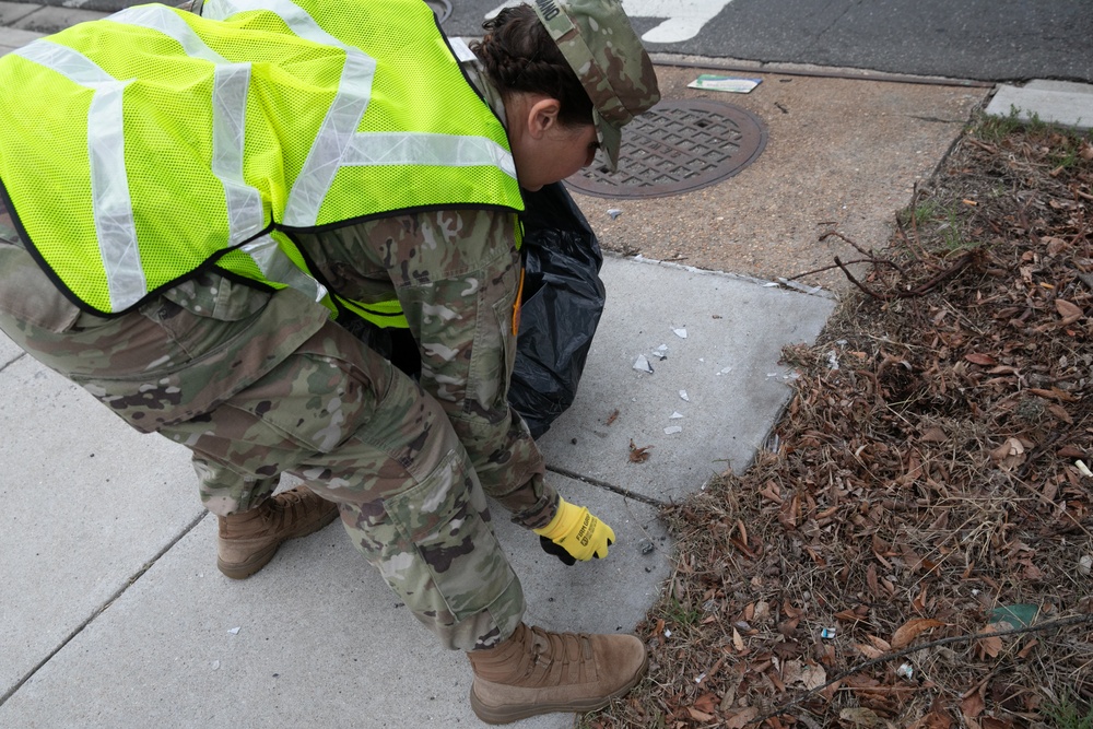 DC National Guard Beautification on 19th Street SE