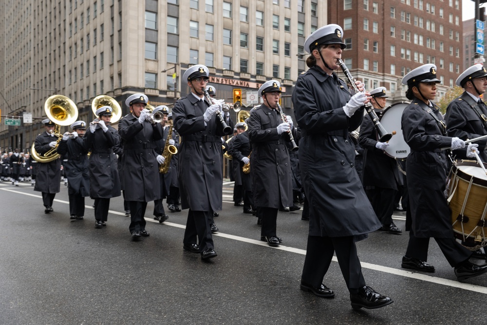 U.S. Navy Band marches in Philadelphia for Navy 250th birthday