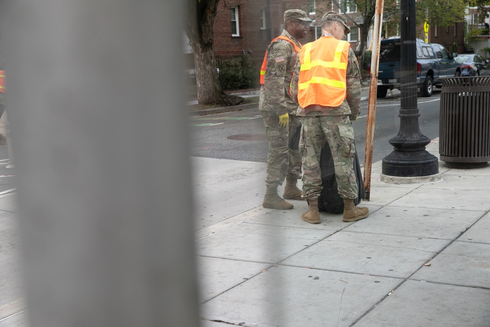 DC National Guard Beautification on 19th Street SE