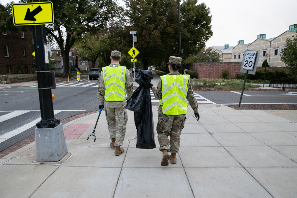 DC National Guard Beautification on 19th Street SE