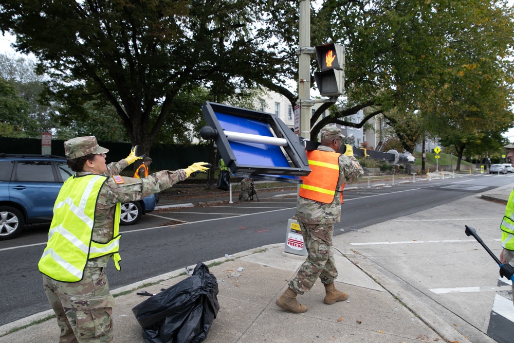DC National Guard Beautification on 19th Street SE