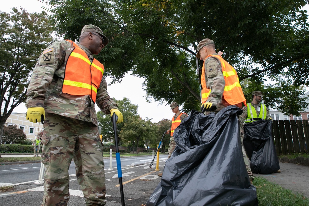 DC National Guard Beautification on 19th Street SE